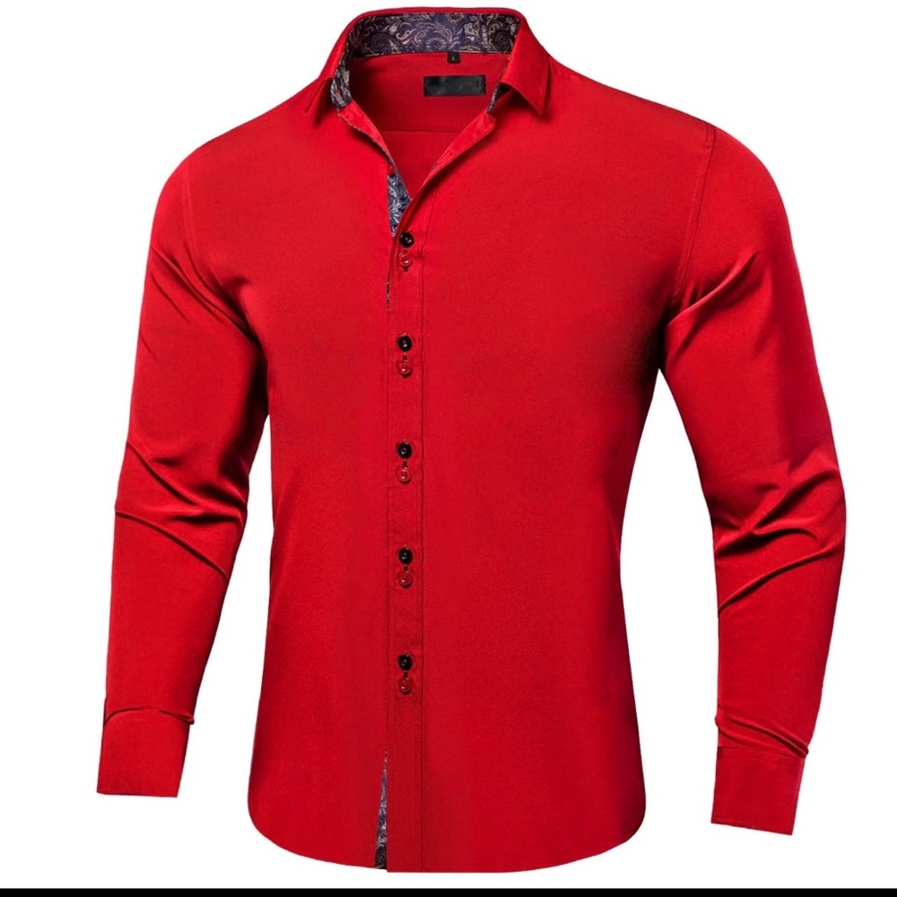 DiBanGu Mens Long Sleeve Dress Shirt Business Regular Fit Shirt Cotton Inner